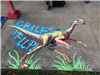 chalk square dinosaur