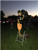 Boy Looking in Telescope Stargazing 9-14-18