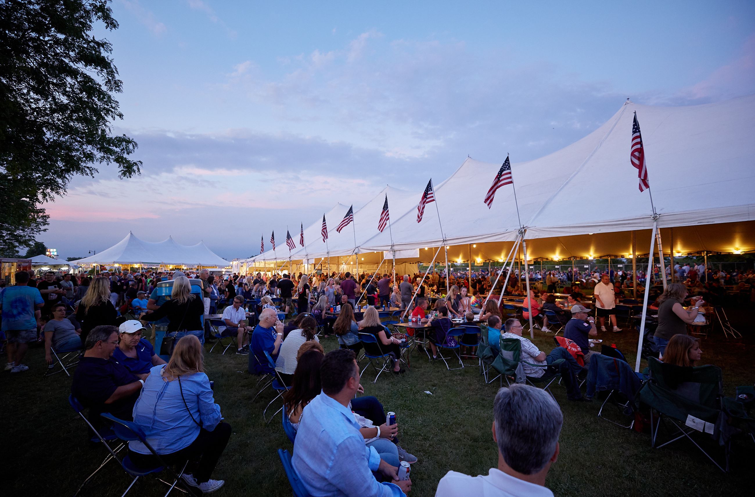 Tent with Flags